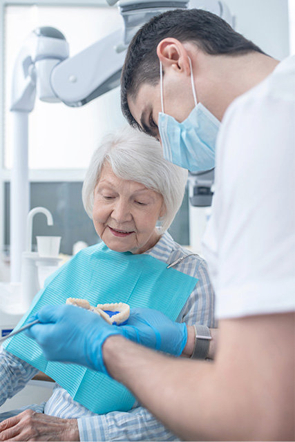 Elderly patients awaiting dentures